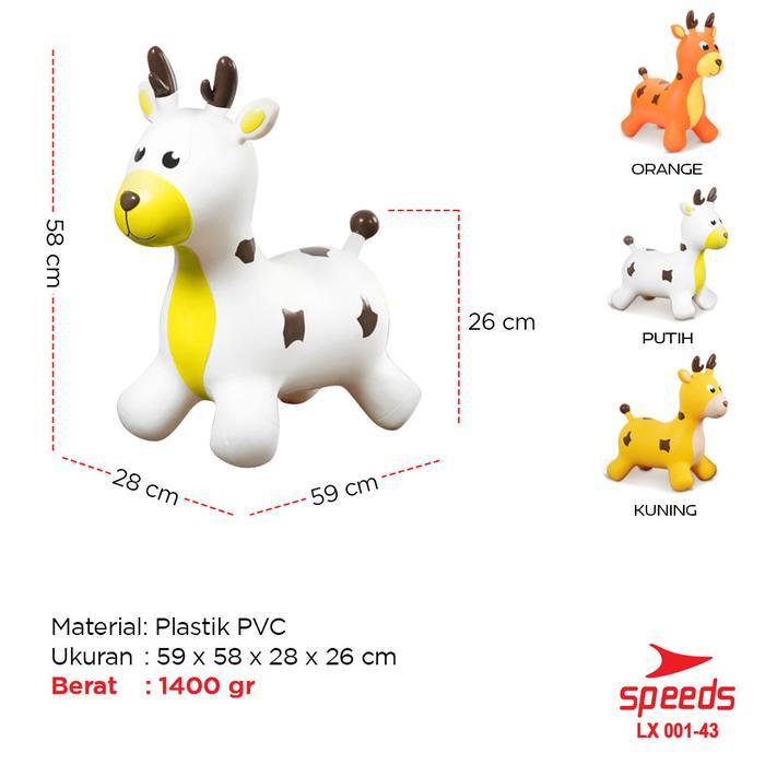 SPEEDS INFLATABLE JUMPING HORSE KUDA KUDAAN KARET TIUP MAINAN ANAK DENGAN POMPA TOYS 001-43