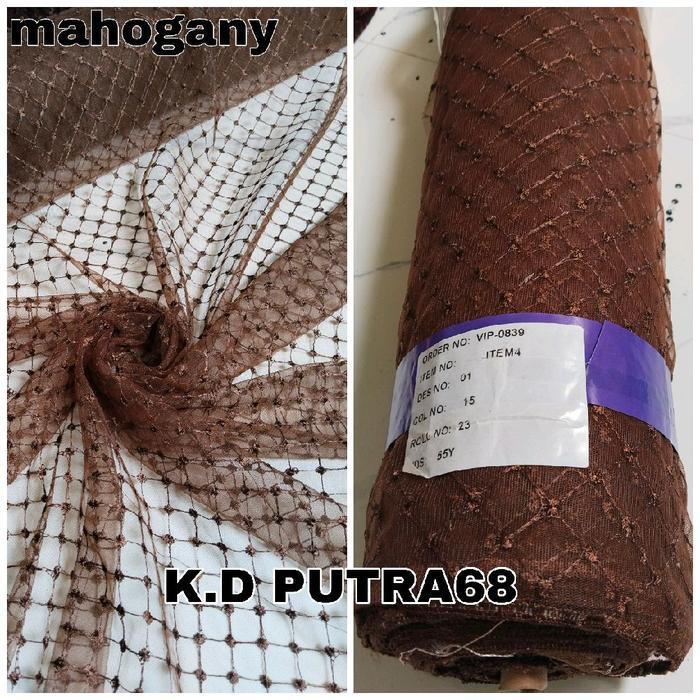 Bahan Tile kotak / tille kotak / brukat kotak kotak