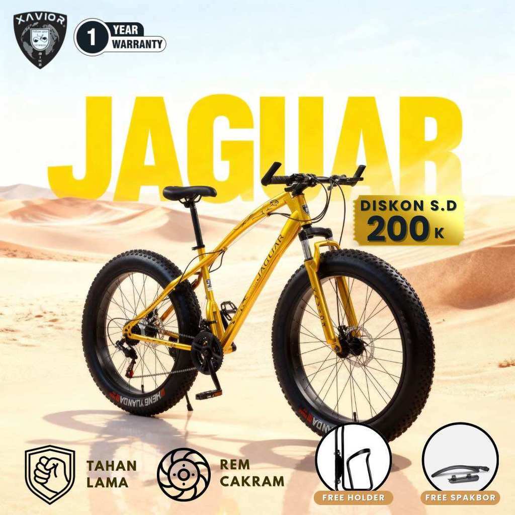 Sepeda Gunung MTB 26 Inch XAVIOR JAGUAR Ban Besar 21 Speed