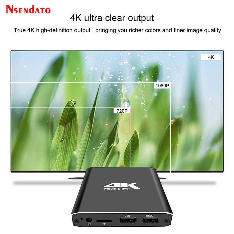 4K HDD Multimedia Player Full HD 1080P USB External Media Player With SD Media TV Box Support MKV