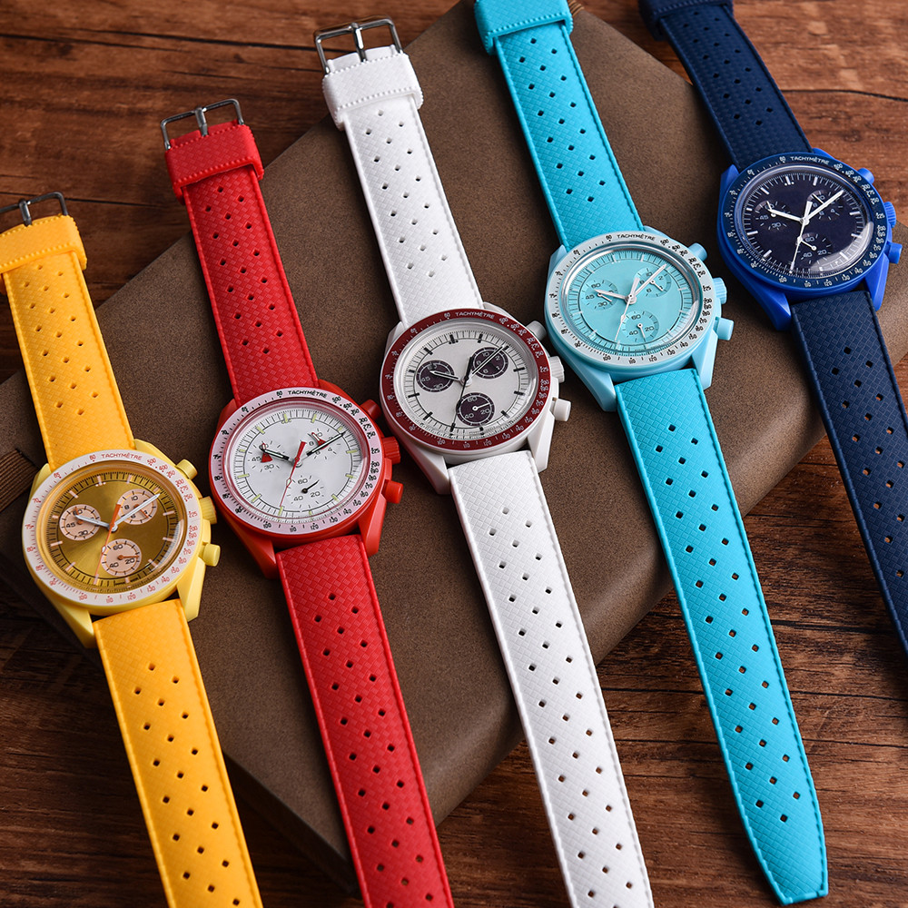 Tropical Silicone Quick Release Watch Band 20mm 22mm For Oris/Seiko/Citizen Waterproof Rubber