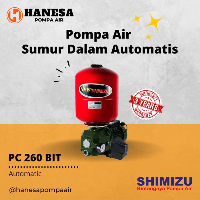 GOJEK shimizu pc 375 bit pompa air jet pump sumur dalam otomatis 40 M - Warna