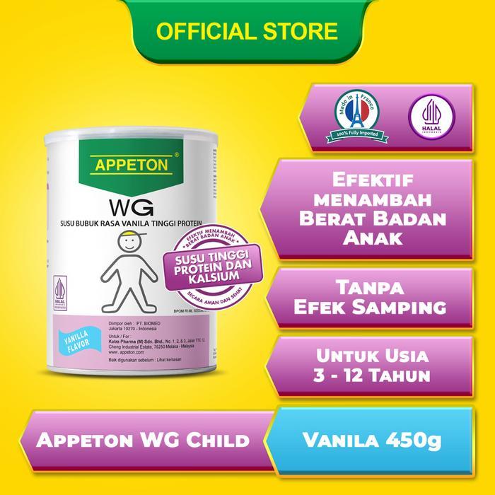 APPETON WG UNTUK ANAK RASA VANILLA 450 GRAM U LIFE