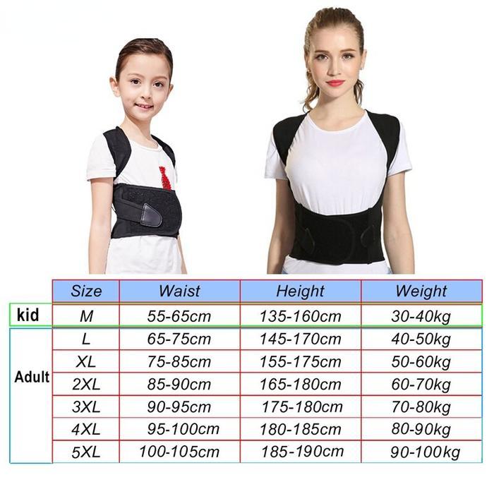 Korset Penyangga Punggung Tali Punggung Pria Penarik Punggung Korektor Punggung Adjustable Postur