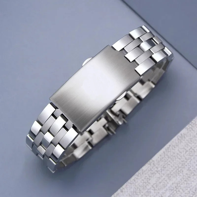 Watch Bracelet For Tissot 1853 PRC200 T17 T461 T055 T014 Men Fold Clasp Strap Watch Stainless Steel