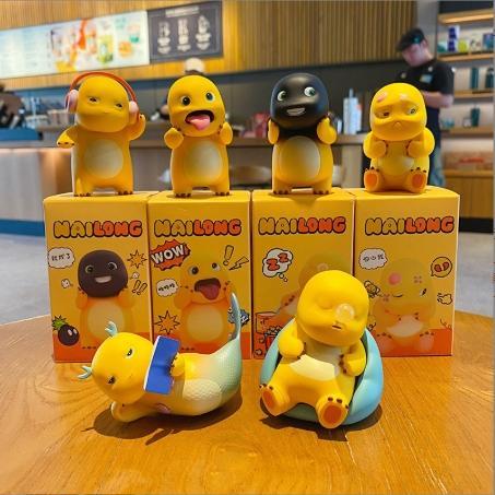 Miniso Toys - Dekorasi Nailong Dino Kuning Asli, Dekorasi Desktop, Boneka Figure, Dekorasi Mobil,