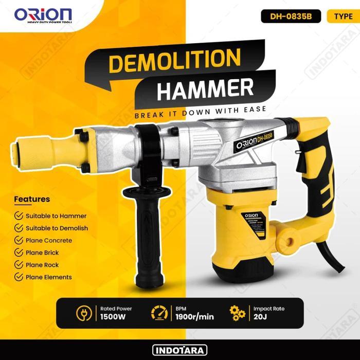 Krisbow Modern - Mesin Jack Hammer Bobok Beton Orion Dh-0835B Demolition Hammer Dh0835B
