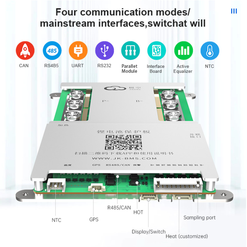 JK BMS 200A Jikong Bms JK-B1A8S20P Smart BMS 8S 24V Active Balance 2A bms for lifepo4 lithium ion