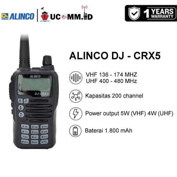 ALINCO DJ CRX5 DJ-CRX5 CRX 5 DUALBAND GARANSI RESMI