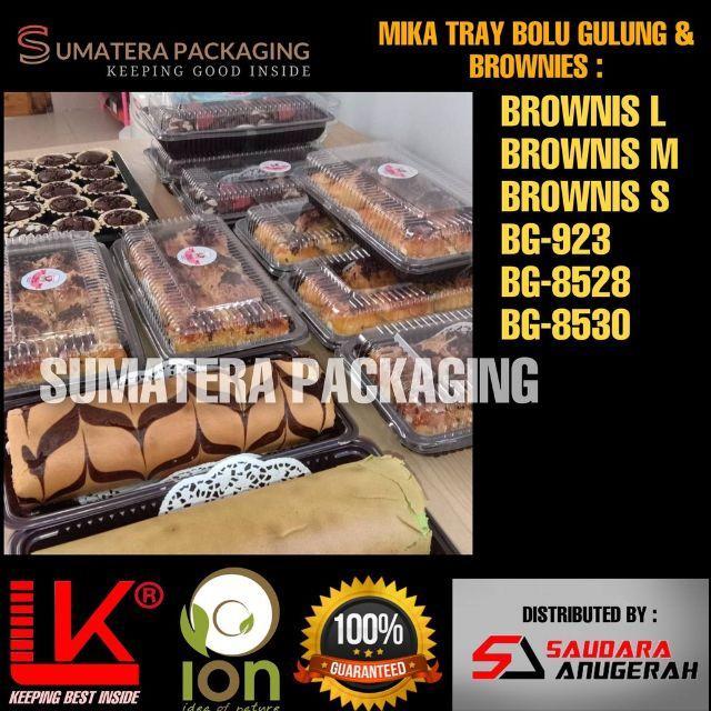 Mika Brownies S Kecil 50pcs Pack Tray Box Kotak Sushi Donat Brownis Kotak Kecil Medan