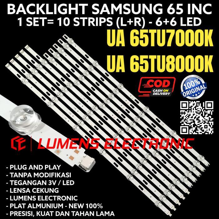 Terlaris BACKLIGHT LED SAMSUNG 65 IN UA 65TU7000K 65TU8000K UA65TU8000 LAMPU BL SALE