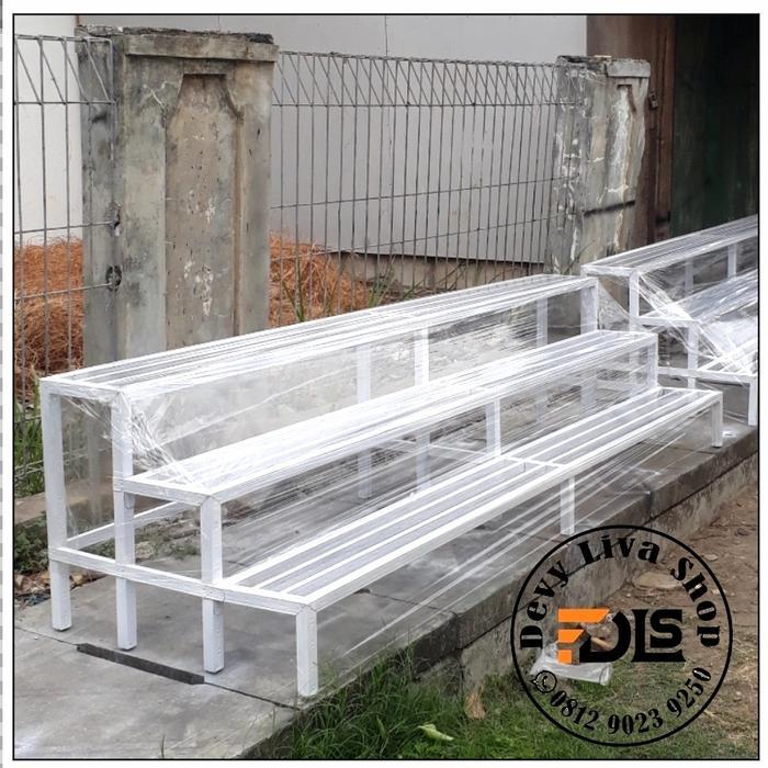 Rak Pot bunga susun 3 panjang 2,4 meter