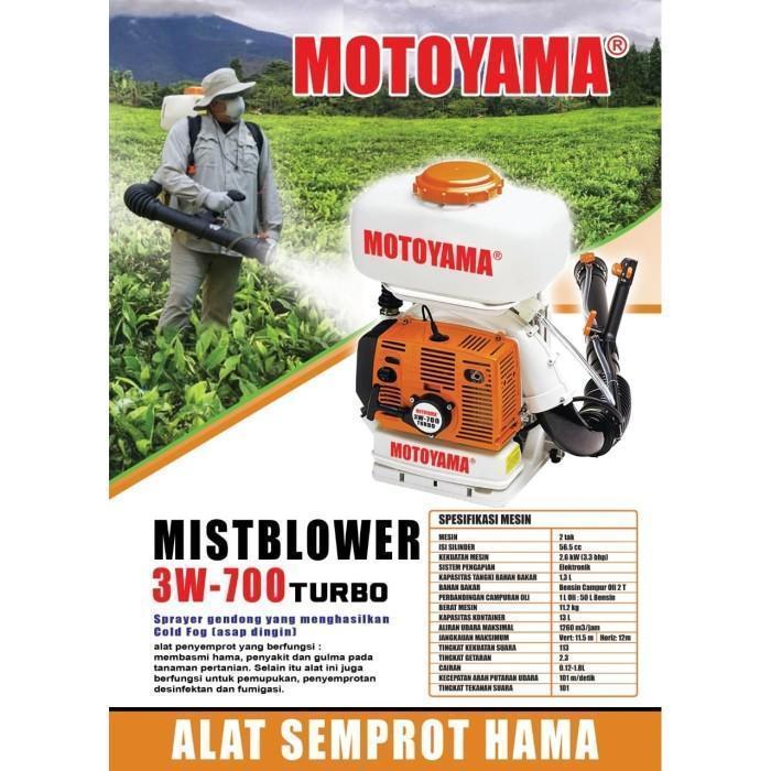 Mesin Sprayer Motoyama 3W-700 Turbo Mist Blower Alat Semprot Hama