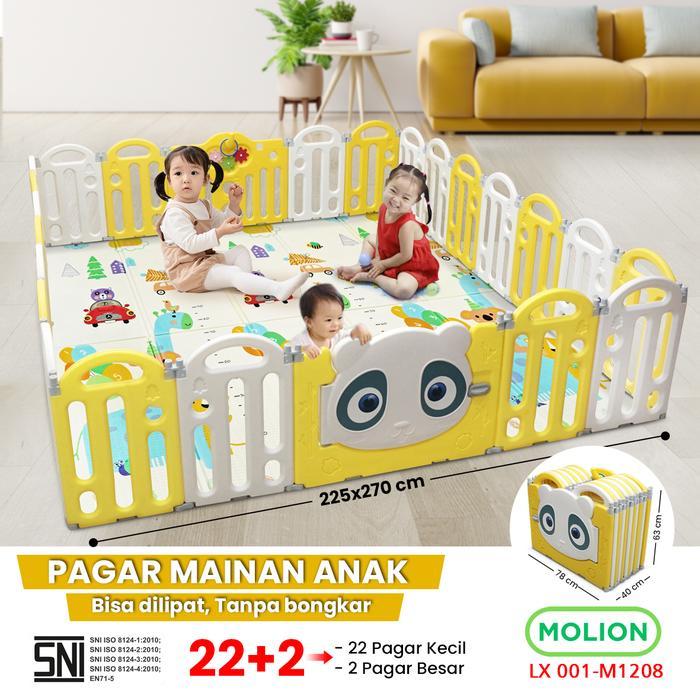 TERMURAH Pagar Bayi Anak Bafence Mainan Set Prosotan Keamanan Buah Hati Playgym Pink Biru 001-M1208