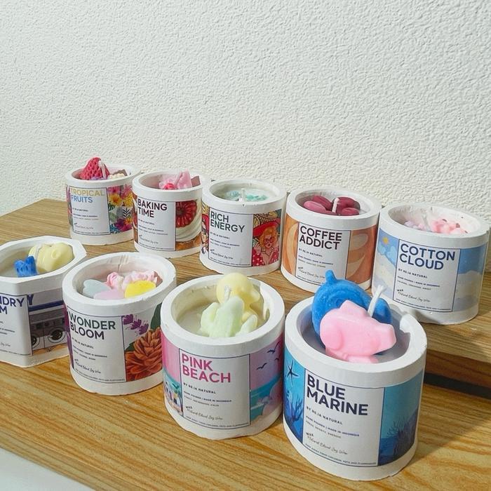 RE.IA NATURAL SCENTED CANDLE Lilin Aromatherapy Gift Set