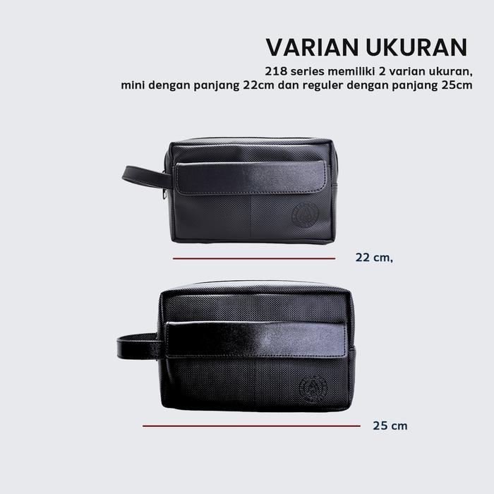 Exist Tas Clutch Pria Hush Puppies 218 Black Premium Anti Air / Tas Organizer Kasual