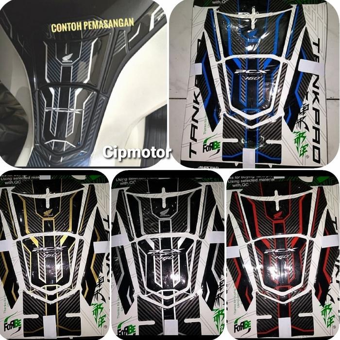Ready Stiker Tankpad Timbul New PCX 160 2021 Carbon merah biru gold Silver