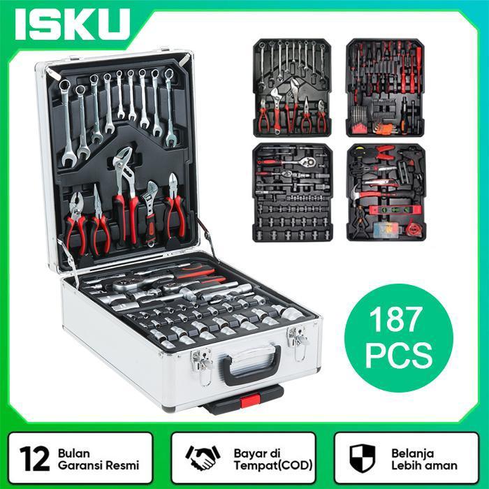 ISKU Toolset Toolkit Toolbox & Tool Set Tool Kit & 187pcs