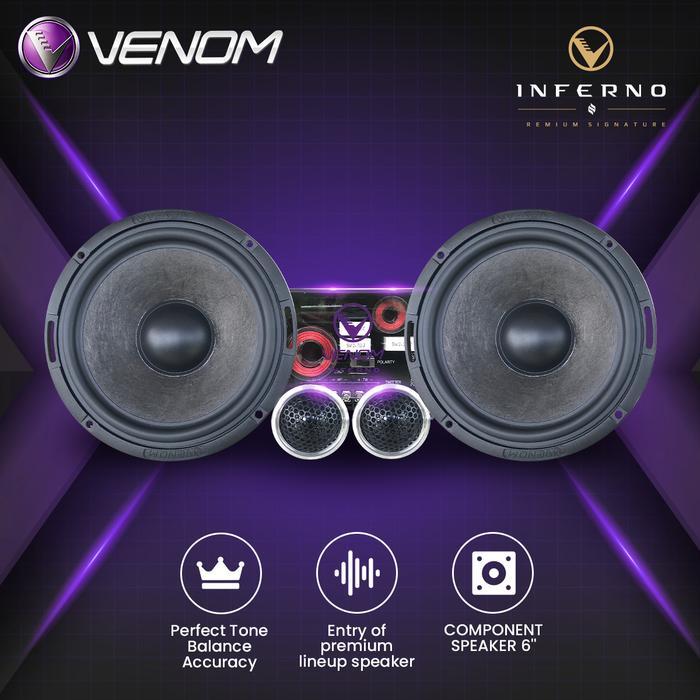 Ready Venom Inferno Series VIN 6 E Speaker Mobil Split 2 Way 6 Inch