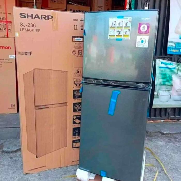 kulkas Sharp 2 pintu jumbo SJ 236 SJ 237 baru bergaransi resmi 5 tahun - Sharp sj 236, Sharp sj 237