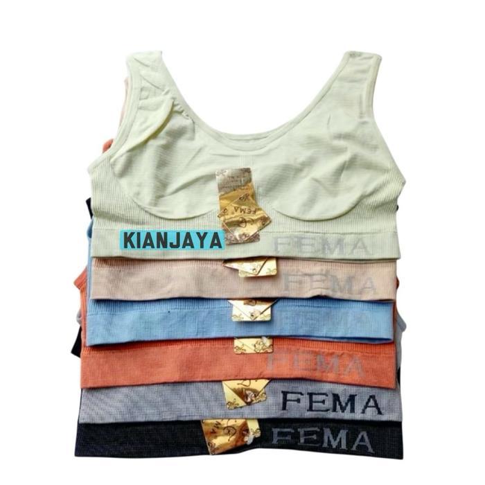 12pcs Miniset rajut fema wanita remaja dewasa sport bra BH tanpa busa