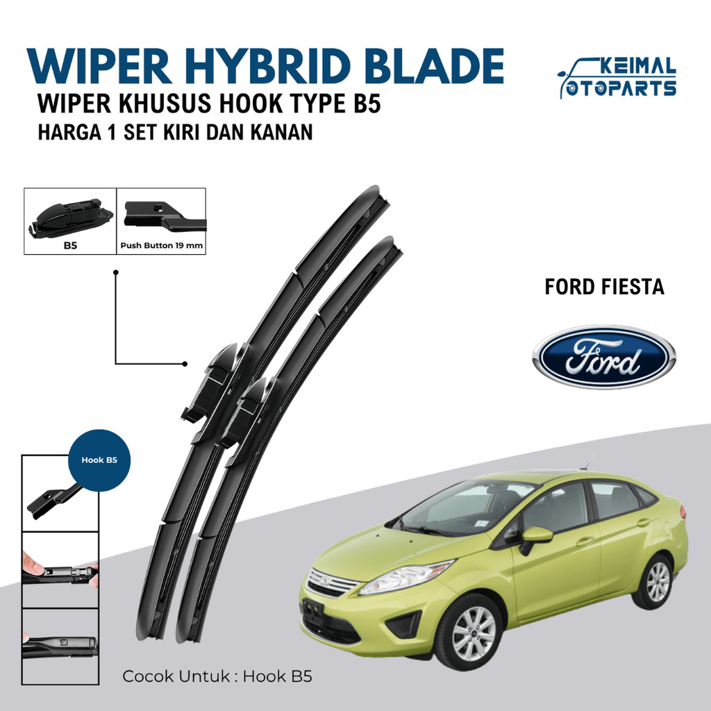 Wiper Ford Fiesta Hybrid Kaca Depan Mobil