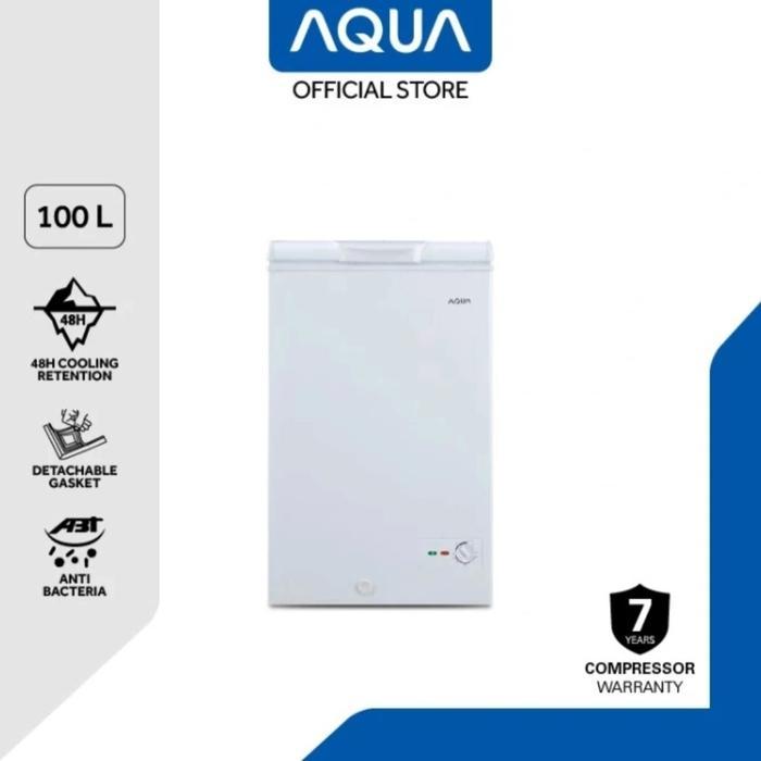 BOX FREEZER AQUA 100 LITER AQF 100W CHEST FREEZER 100 LITER AQUA