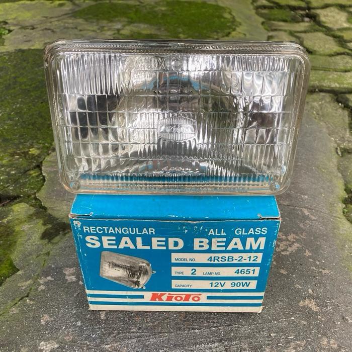 Sealed Beam Rectangular Kotak Persegi Segi Lampu Depan Universal Toyota Daihatsu Mitsubishi Isuzu Su