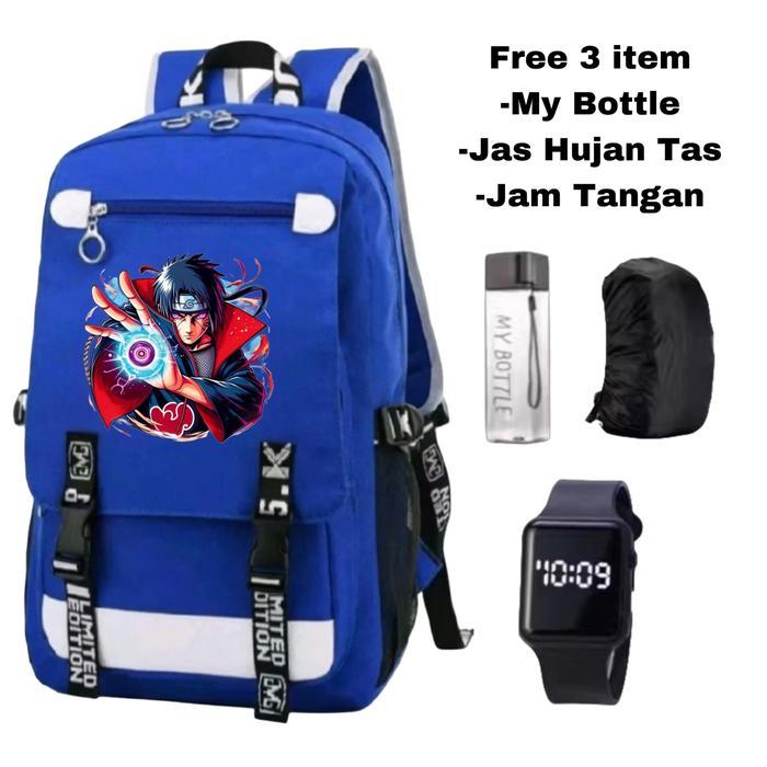 Tas Ransel Anime Backpack Anime Tas Ransel Unisex Tas Ransel Sasuke Tas Anime Naruto Sasuke Tas