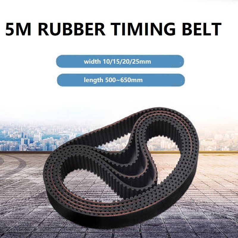 Best Seller HTD550 5M 15 Rubber Timing Belt Black HTD 5M Belt Length 515 530 535 540 550 565 5m 15