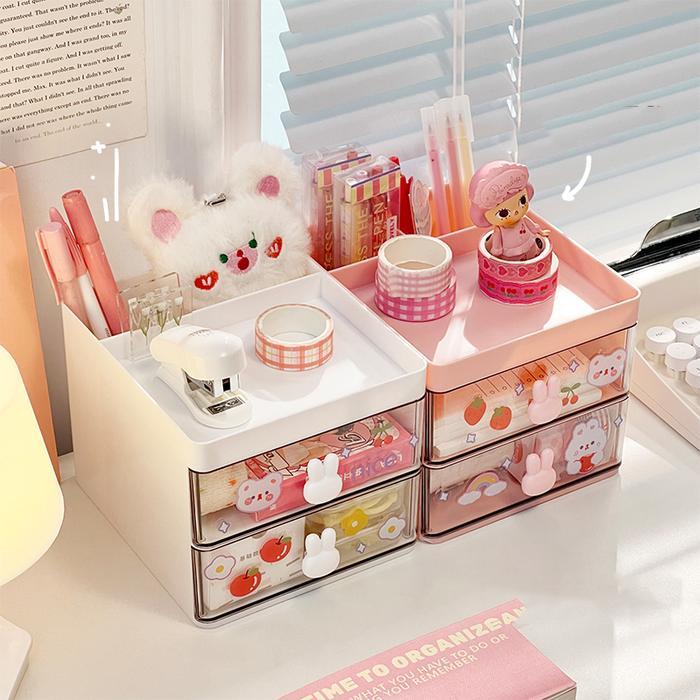 Organizer stationery/Kotak Pensil Meja Laci Mini Kotak Alat Tulis Desktop Organizer Storage Tempat
