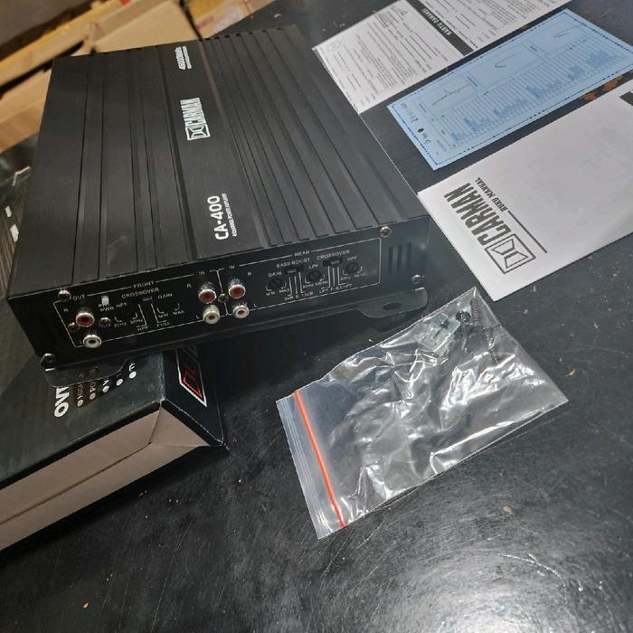 power mobil 4 channel audio mobil carman ca-400 45000 watts 6 rca input