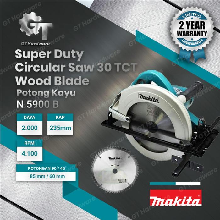 Makita N 5900 B Potong Kayu - Circular Saw TCT Wood Blade 9 Inch