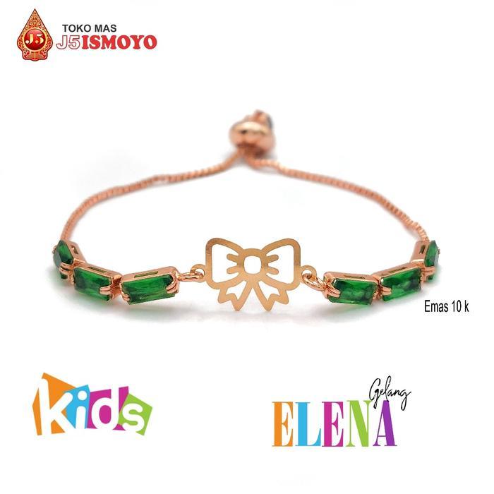 JTTOP GELANG ANAK TALI SERUT KOMBINASI EMAS MAS 10K ASLI ELENA J5 ISMOYO