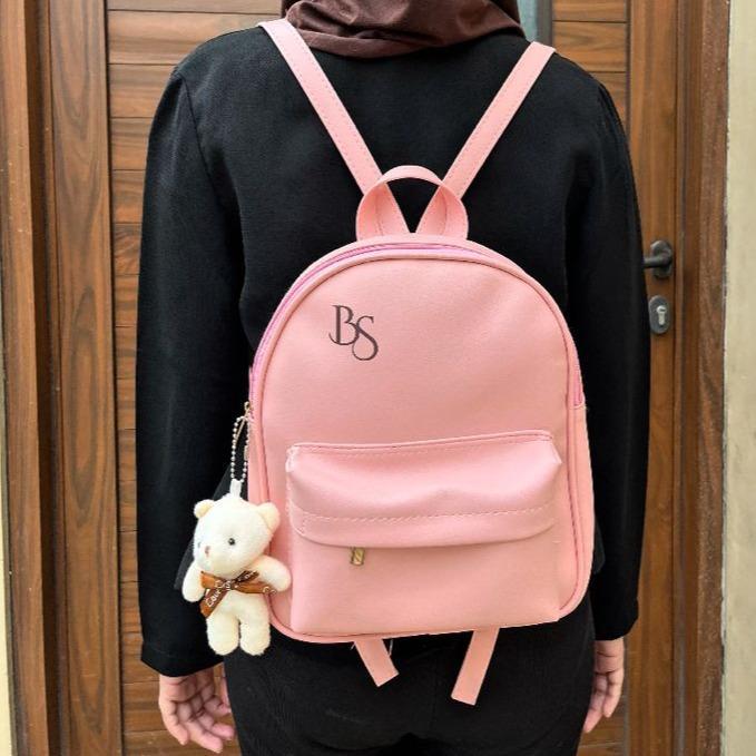 Elizabeth - Tas Ransel Sekolah Wanita Mini Kekinian Tas Gendong Fungsional Free Gantungan Boneka