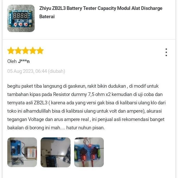 N3W Zhiyu ZB2L3 Battery Tester Capacity Modul Alat Discharge Baterai