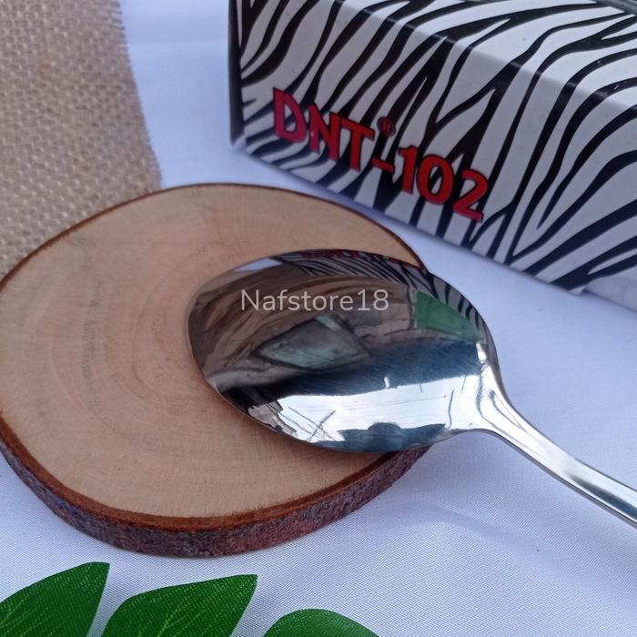1Lusin (12pcs) Sendok Garpu Makan 102 Polos Stainless steel Sendok Hotel Restoran Polos DNT 102