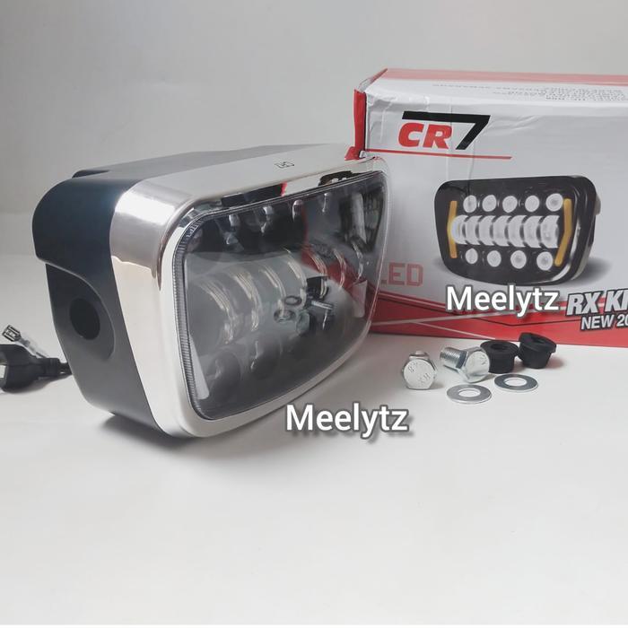 Reflektor Rx King Original Cr7 -Lampu Depan Rx King New Tipe Oval List Chrome List
