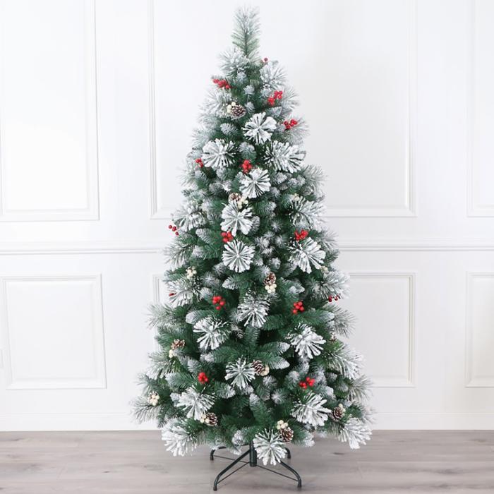 Pajangan Dekorasi Pohon Natal Pet Light Snow Red White Cherry 2202 180Cm 210Cm 240Cm 270Cm 6Ft 7Ft