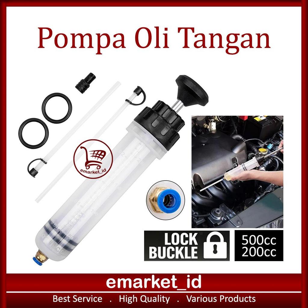 EM Pompa Tangan Transfer Oli 200cc 500cc AJ82 / Pengisian Bensin Mobil Extractor Manual / Sedot Sunt