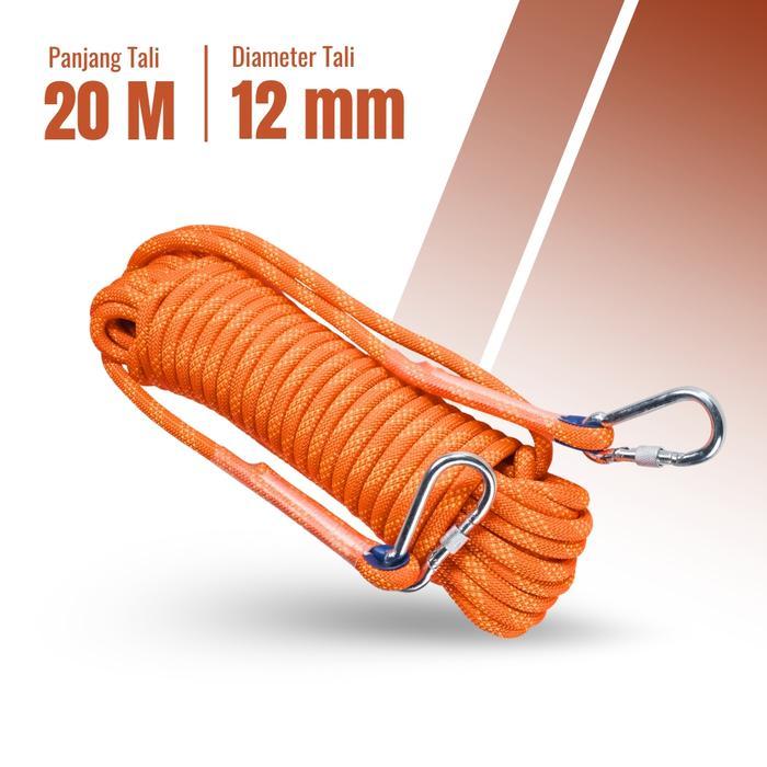 Tali Panjat Tebing Tali Paracord 12Mm 20M Climbing Rope Multifungsi Murah
