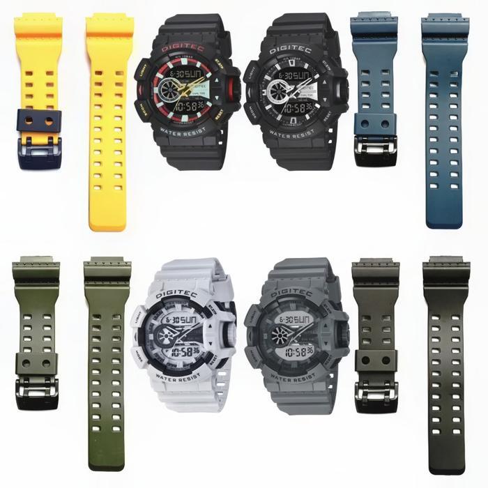 Tali Jam Tangan Digitec 2080 Strap Rubber Digitec Dg 2080 Original Stainless Watch