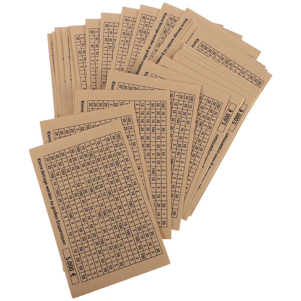 Box Stickers 5000 Euros Money Saving Challenge Sheets Piggy Bank Tracker Budget Planner Sticker