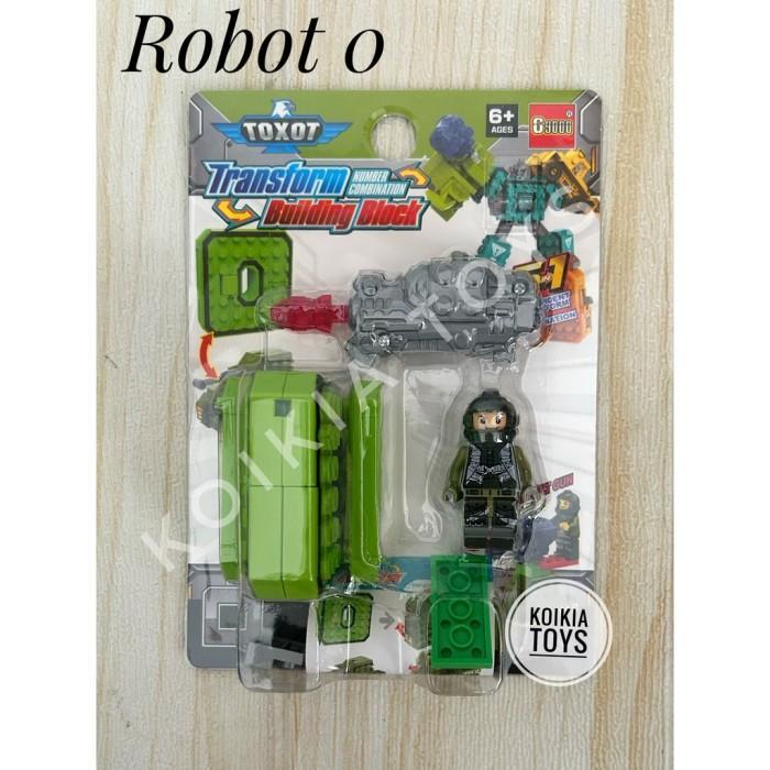 Mainan anak robot brick number robot berubah jadi angka 0-9