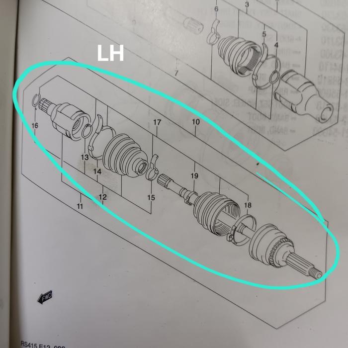 Cv Joint Komplit Suzuki Swift Mt Manual Th 2006 - Up Kiri Merk Unifar Asli Partt
