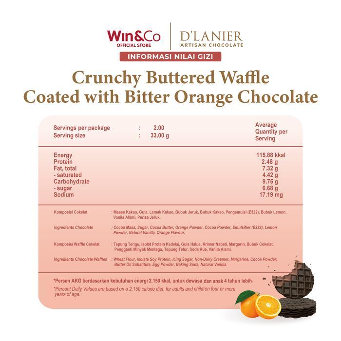 D'Lanier Bitter Orange Chocolate Cruffles - 66 gr (5 sachet) Best Quality