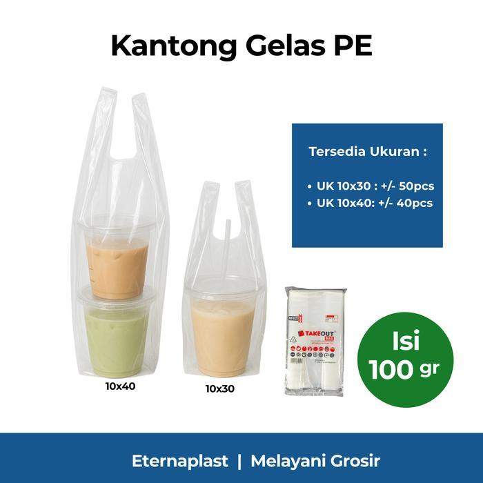 Kantong Tenteng Gelas PE Bening Kantong PE 1 Gelas Kantong PE 2 Gelas Kantong Tenteng Gelas Plastik