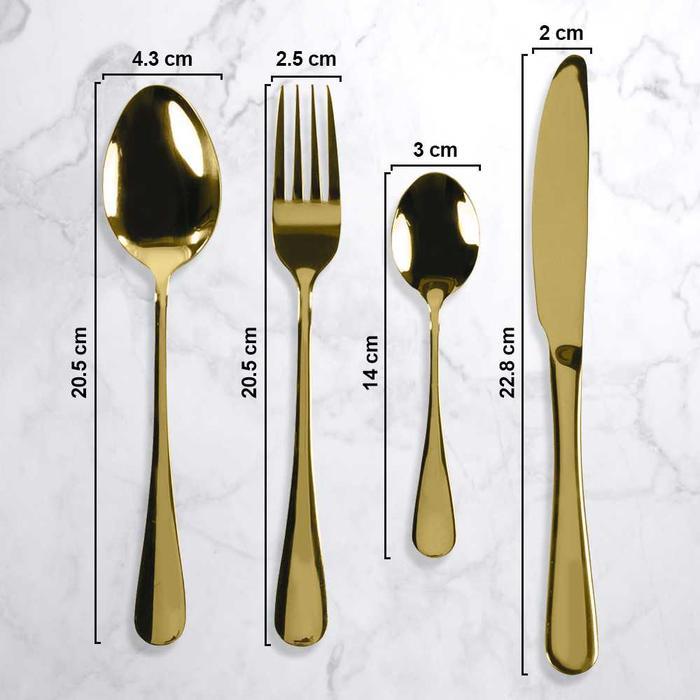 Perlengkapan Sendok Garpu Pisau Makanan Satu Set 24 Pcs