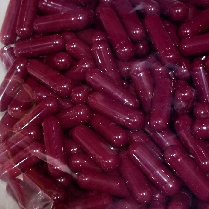Ready cangkang kapsul capsugel kosong merah MAROON MAROON bukan bening