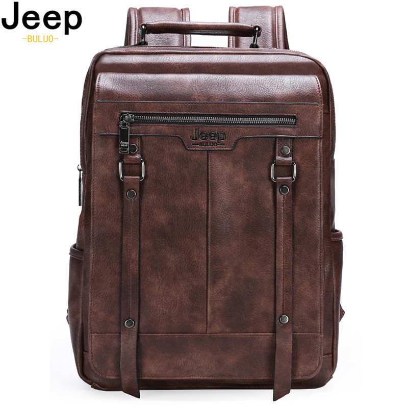 JEEP BULUO Trend Casual Laptop Bags High Capacity Feature Backpack Computer New Men's Bag Travel